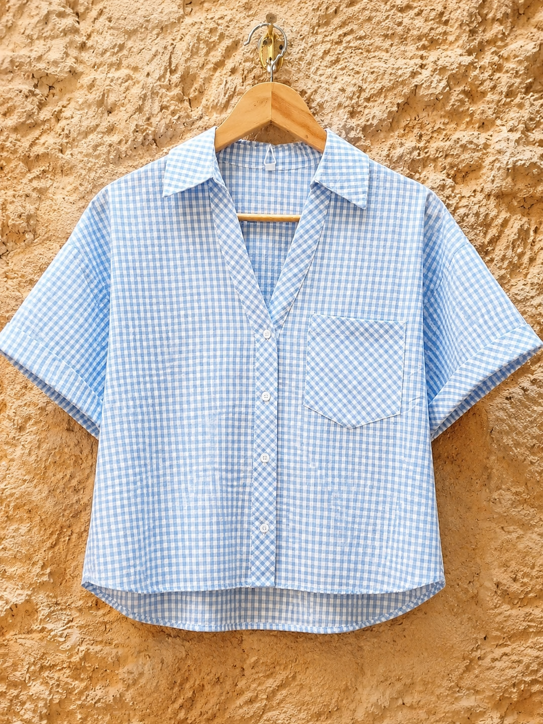 Camisa vichy 100% algodón