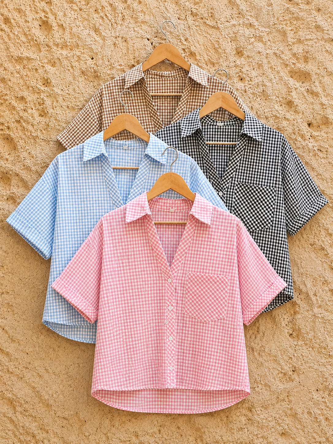 Camisa vichy 100% algodón