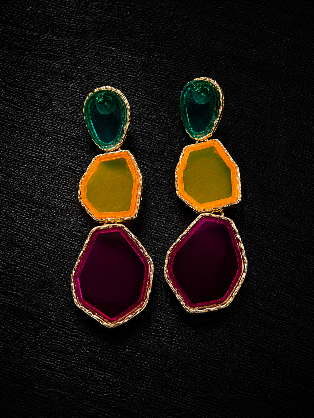 Pendientes tricolor