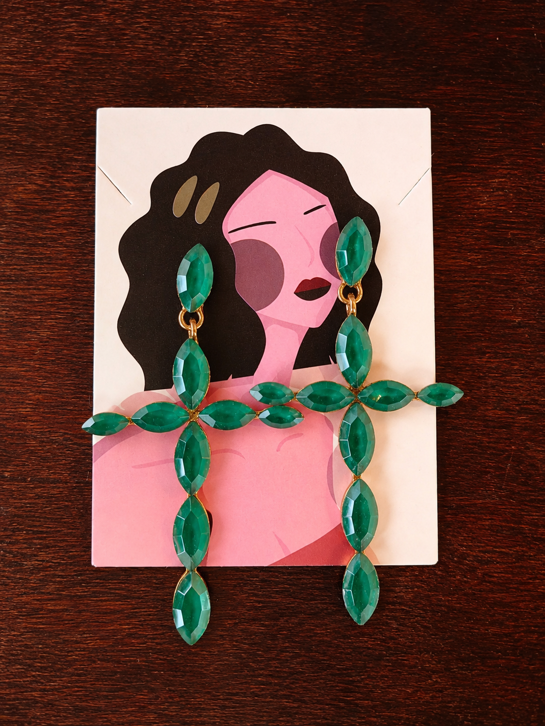 Pendientes largos Cruz