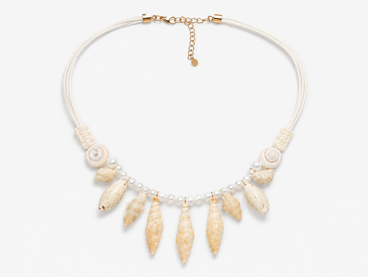 Collar Conchas y perlas